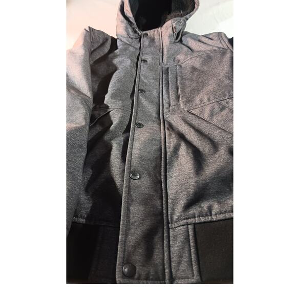 Levi’s Sherpa Lined Hooded Jacket Men’s S Gray Winter Coat Warm Zip Up Workwear - Picture 2 of 7